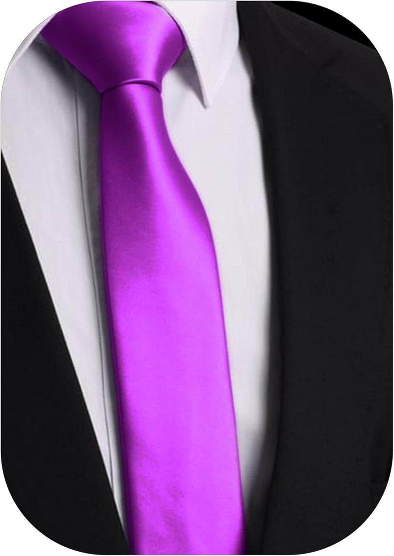 DIBI Solid Color Ties for Men, Formal Mens Ties, Neck Tie, Classic Tie for Boys Women Teens, Wedding Business Costume Necktie - Image 1